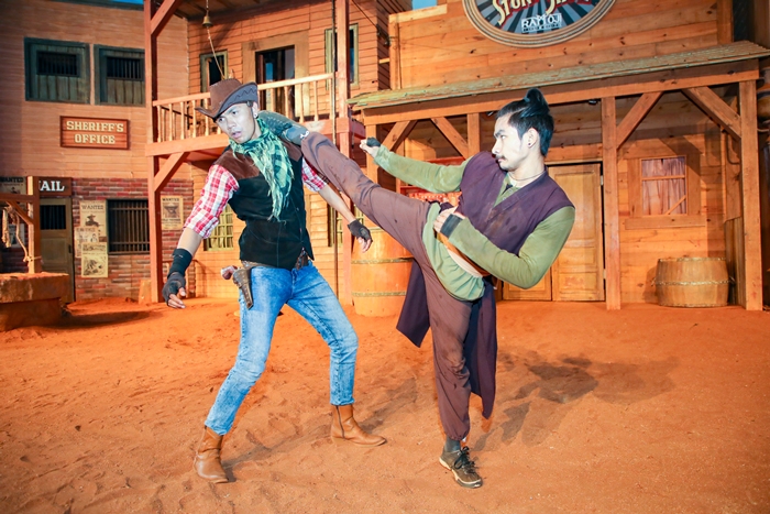 Action-packed stunt performance from the Wild West show at Ramoji Film City Action-packed stunt performance from the Wild West show at Ramoji Film City